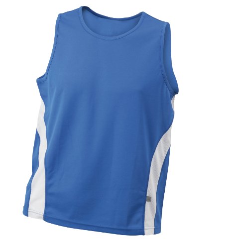 James & Nicholson Herren Shirt Running Tank, royal/white, L, JN305 rywh Preisvergleich