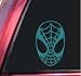 Search : Spiderman Face Spidey Mask Vinyl Decal Sticker - Teal