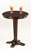 Counter Height Bar Table with Pedestal in Coffee Finish
