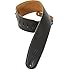 Levy's Leathers M4GF-BLK 3-1/2-inch Garment Leather Bass Guitar Strap with Foam Padding and Suede Backing, Black