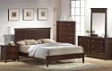 4pcs Full Size Bedroom Set - Contemporary Deep Brown Finish