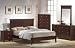 4pcs Full Size Bedroom Set - Contemporary Deep Brown Finish