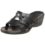 Easy Spirit Women's Luanda Slide Sandal,Black Leather,7 W US
