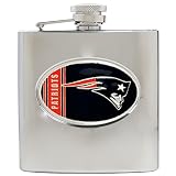 New England Patriots 6oz Stainless Steel Hip Flask NFL Football (Available Engraved)