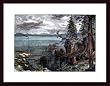 Art Poster Wood Framed Print - Lake Tahoe: 1873 - Artist: Thomas Moran- Poster Size: 18 X 24