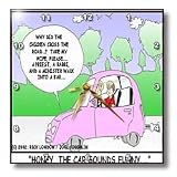 Londons Times Funny Society Cartoons - Car Sounds Funny - Wall Clocks
