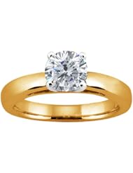 0.80 Ct Round H/I I1 Diamond 14K Yellow Gold Solitaire Ring