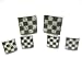 Diamond Dusted Checkered Tuxedo Cufflinks & Stud Set