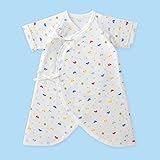 MIKIHOUSE FIRST(ミキハウスファースト)『ピュアベール』天使の肌着車とりんごの木と星柄＆お花とうさぎ柄の天竺コンビ肌着 ５０ｃｍ,ブルー（15）