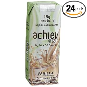 achievONE Vanilla Nutritious Drink, 8.25-Ounce Aseptic Packages (Pack of 24)