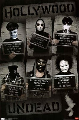 Hollywood Undead Mug Shots Music Poster Print - 24x36 custom fit with RichAndFramous Black 24 inch Poster Hangers
