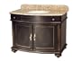 Westport Bay 5300-3600-1025 36-Inch Vanity with Tiger Yellow Granite Top, Ebony