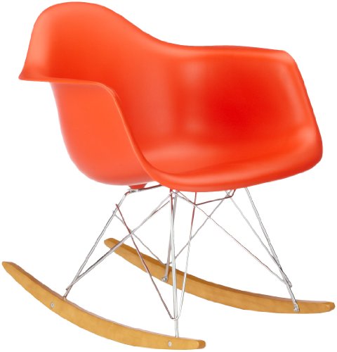 Vitra 4401130003 Stuhl RAR Eames Plastic Armchair Gestell verchromt, rot