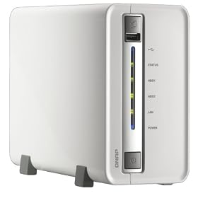 QNAP TS-212 Turbo NAS 2-bay wih iSCSI and RAID 0/1, Marvell 1.2GHz CPU, 256MB DDRII RAM, built-in UPnP/ DLNA media server