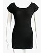 Ladies Black Open Back Tunic Sweater Dress