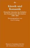 Produkt-Bild: Hansers Sozialgeschichte der deutschen Literatur vom 16. Jahrhundert bis zur Gegenwart: Klassik und Romantik Deutsche Literatur im Zeitalter der Franz&ouml;sischen Revolution. 1789-1815: BD 4
