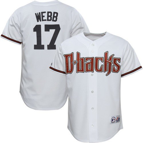 Majestic Arizona Diamondbacks #17 Brandon Webb White Replica Baseball Jersey (X-Large)