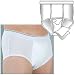 Men's Protective Incontinence Triple Layer White Briefs (2 Pack)