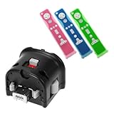 GTMax Black Remote Motion Plus Adapter + 3x Remote Controller Motion Silico ....