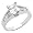 14K White Gold Princess-cut 2.00 CTW Equivalent CZ Cubic Zirconia Ladies Solitaire Wedding Engagement Ring Band - Size 4