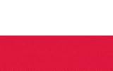Poland Flag Clear Acrylic Keyring 2.75 inches x 2 inches