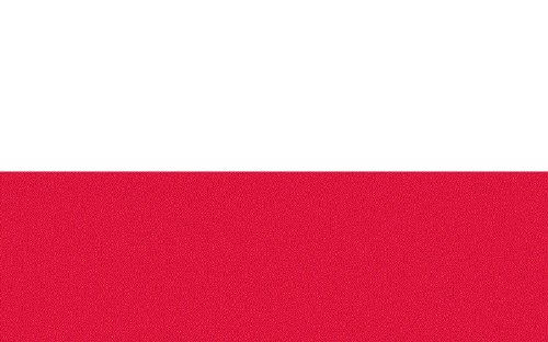Poland Flag Clear Acrylic Keyring 2.75 inches x 2 inches