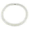 Sterling Silver Beaded Cultured Fresh Water Pearl Double-Row Necklace - 17"
