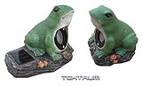 TEKTRUM LARGE SOLAR FROG SCULPTURE LIGHTS (Set of 2)