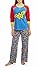 DC Wonder Woman 2 Piece Women's Fleece Pajama Set