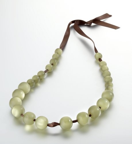 Frosty Moon Beaded Necklace