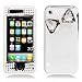 Sparkling Silver Bow Tie Design Full Diamond Rhinestone Snap on Hard Skin Shell Protector Faceplate Cover Case for Apple Iphone 3g 3gs + Lcd Screen Guard + High Sensive Stylus Pen