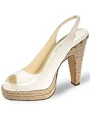 Patent peep-toe slingback