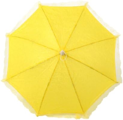 Topwedding Battenburg Lace Flower Girls Umbrella Kids Parasol Party Decor, Yellow