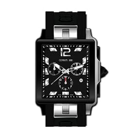 Cerruti 1881 - CRB003E224G - Montre Homme - Quartz - Analogique - Chronom�tre - Bracelet Silicone Noir