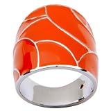 ELLE Sterling Silver Orange Mod Ring
