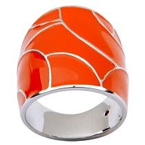 ELLE Sterling Silver Orange Mod Ring