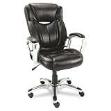 Alera Carerra Leather Chair with Aluminum Accents