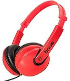 Snug Plug n Play Kids Headphones for Children DJ Style (Red)
