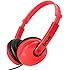 Snug Plug n Play Kids Headphones for Children DJ Style (Red)