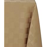 Reflections 60 by 84-Inch Oval Tablecloth, Khaki