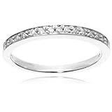 10k White or Yellow Gold Round Diamond Band (1 6 cttw, J-K Color, I2-I3 Clarity)