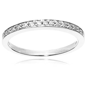 Buy 10k Choice of White or Yellow Gold Round Diamond Band (1 6 cttw, J-K Color, I2-I3 Clarity) by Amazon.com Collection