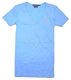 Ralph Lauren Sport Women Lightweight V-Neck T-Shirt (XS, Celestial blue)