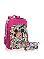 Disney Mochila + Estuche Tsum Tsum Pink (Rosa)