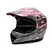 TMS® Youth Pink Dirt Bike ATV Motocross Helmet with Goggles and Gloves (Large)
