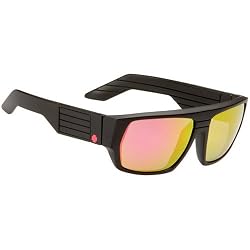 Spy Blok Sunglasses - Spy Optic Look Series Race Wear Eyewear - Matte Black/Grey with Multi Layer Pink