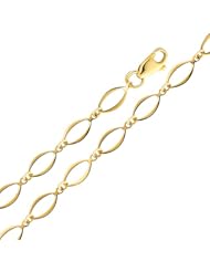 14K Yellow Gold Fancy Designer Bracelet with Lobster Claw Clasp - 7.25" Inches