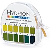 PH Test Tape Dispenser Hydrion Papers Strips made for Saliva or Urine Testing - Range is in .2 Intervals and from 5.5 to 8.0 - Check Body for Alkaline or Acid Environment - Approx. 100 Tests!