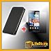 Black Genuine Leather Flip Case Cover Skin + Ultra Clear Scr
