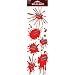 Bloody Splatters with Razorblades Gel Clings 6ct
